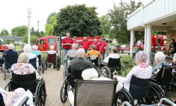 Maple Lawn Senior Care residents tour Fulda Fire Department trucks