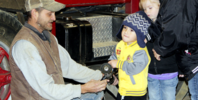 Students tour Fire Hall during Fire Prevention Week